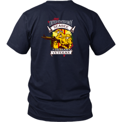 Vietnam Veteran T-shirt - United States Navy Seabee Vietnam Veteran (Back Print)