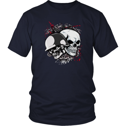 Skull T-shirt - Skull with helmet
