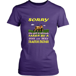 Tractor driver T-shirt - Sorry this girl is taken by a smart & sexy tractor driver