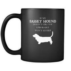 Basset hound 11 oz. Mug. Basset hound funny gift idea.
